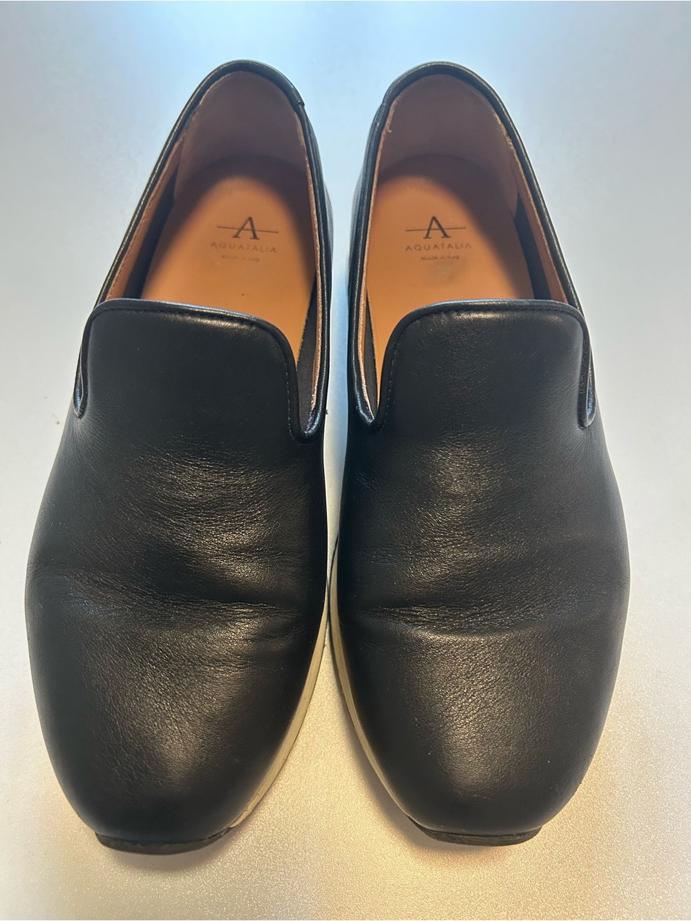 Aquatalia Womens Karsyn Black slip on sneakers size